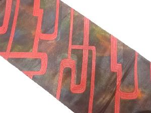 アンティーク　抽象模様織り出し袋帯(材料)